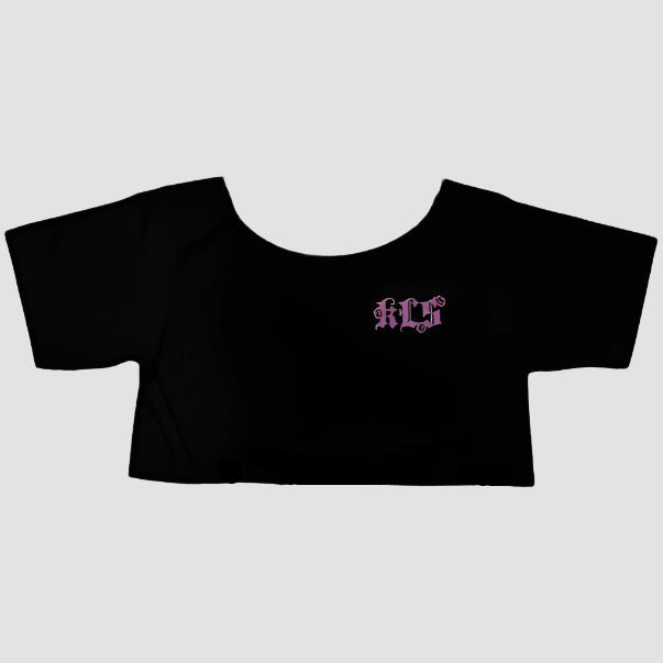"Sacred Roses" Off Shoulder Cropped Tee (Women)