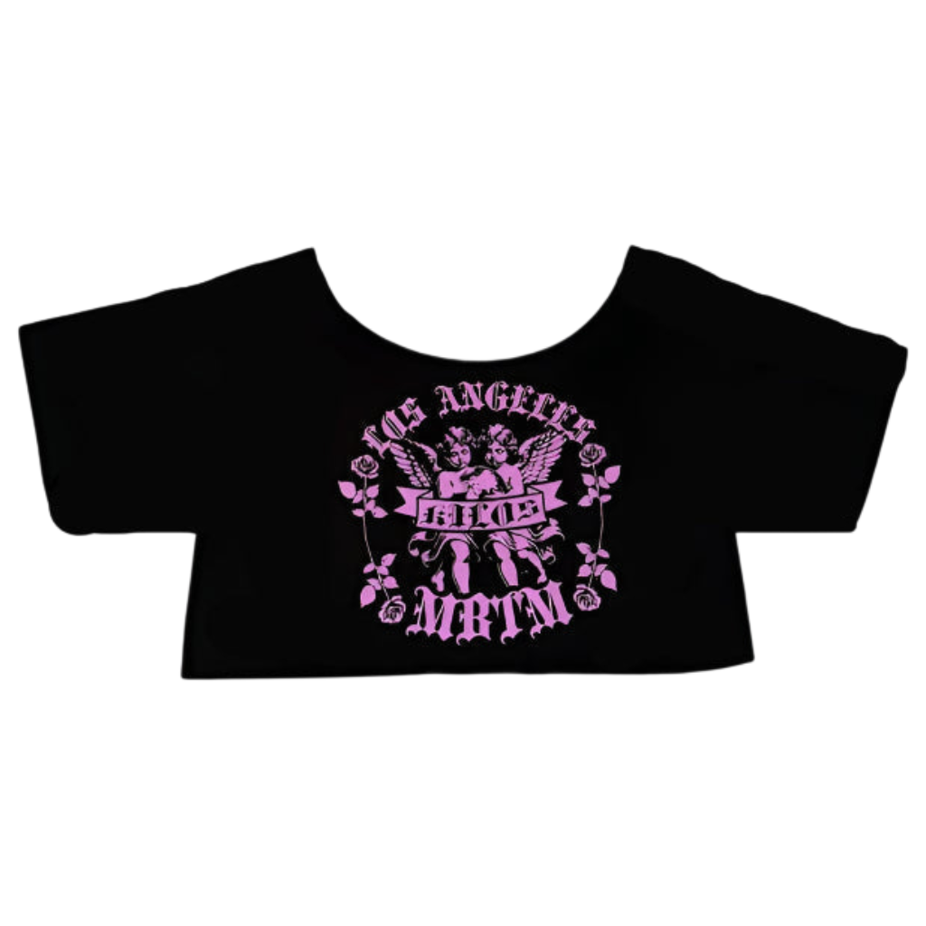 "Sacred Roses" Off Shoulder Cropped Tee (Women)